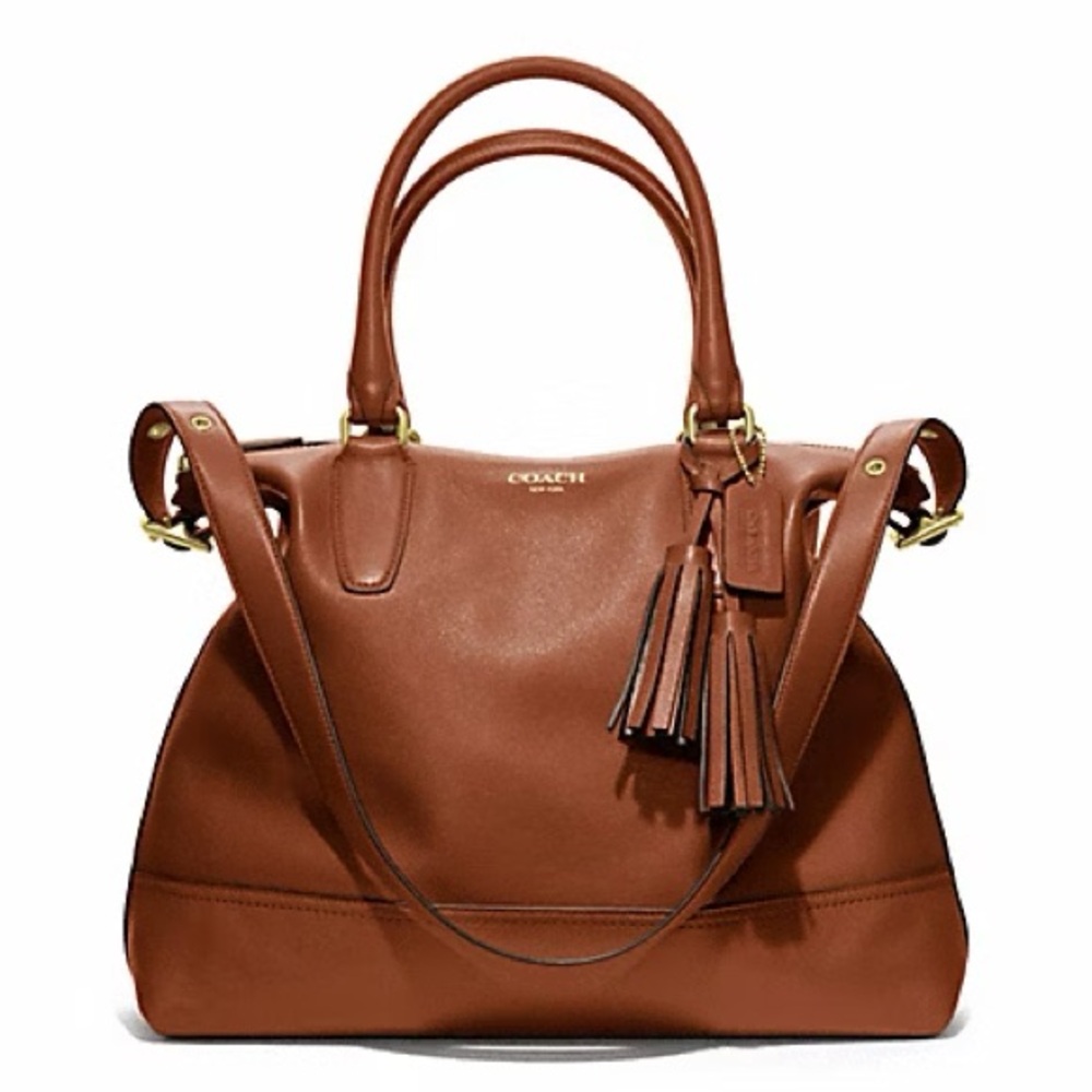 Coach Rory Leather Satchel – Saddle Brown (F19892)